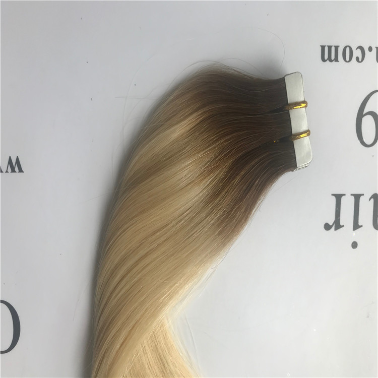 Ombre color hair tape in hair extensions H72